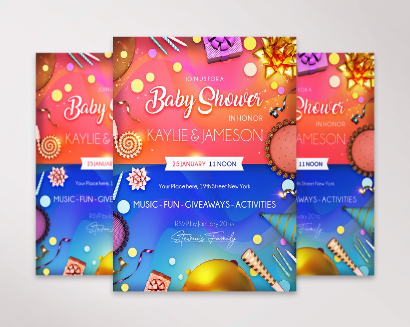 Baby Shower Premium PSD Flyer Template 12 Baby Shower Premium PSD Flyer Template 12