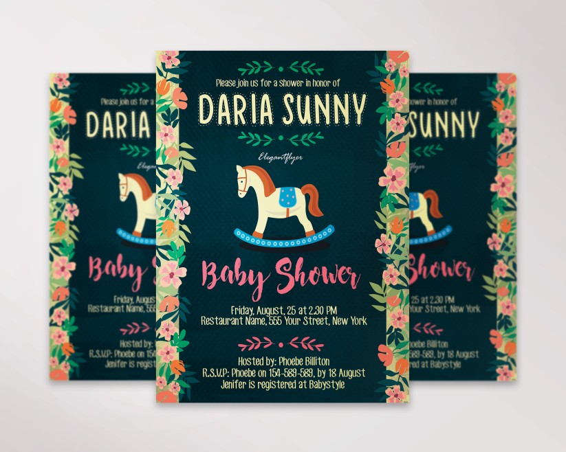 Horse Themed Baby Shower Template 15 Horse Themed Baby Shower Template 15