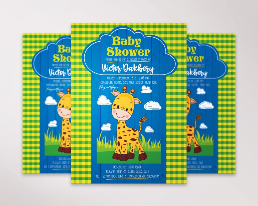 Giraffe Baby Shower Invitation Giraffe Baby Shower Invitation