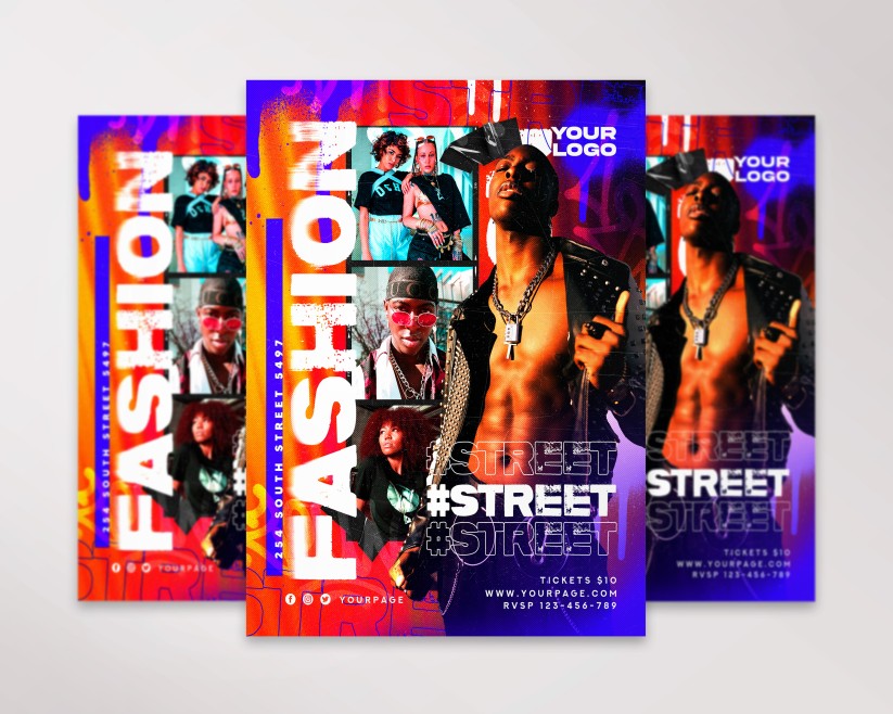 Street Fashion Free Flyer PSD Template 1 Street Fashion Free Flyer PSD Template 1