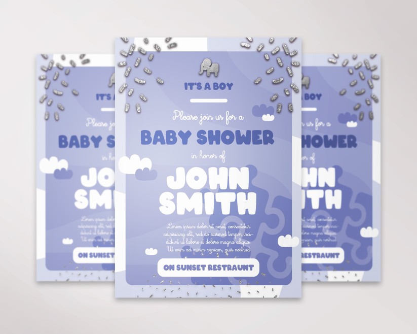 Baby Shower Free PSD Flyer Template 5 Baby Shower Free PSD Flyer Template 5