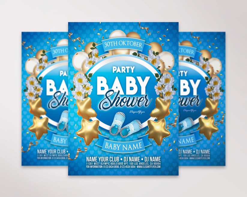 Baby Shower Party Flyer PSD Template 13 Baby Shower Party Flyer PSD Template 13